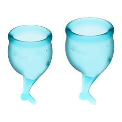 Set de 2 copas menstruales Satisfyer Feel Secure